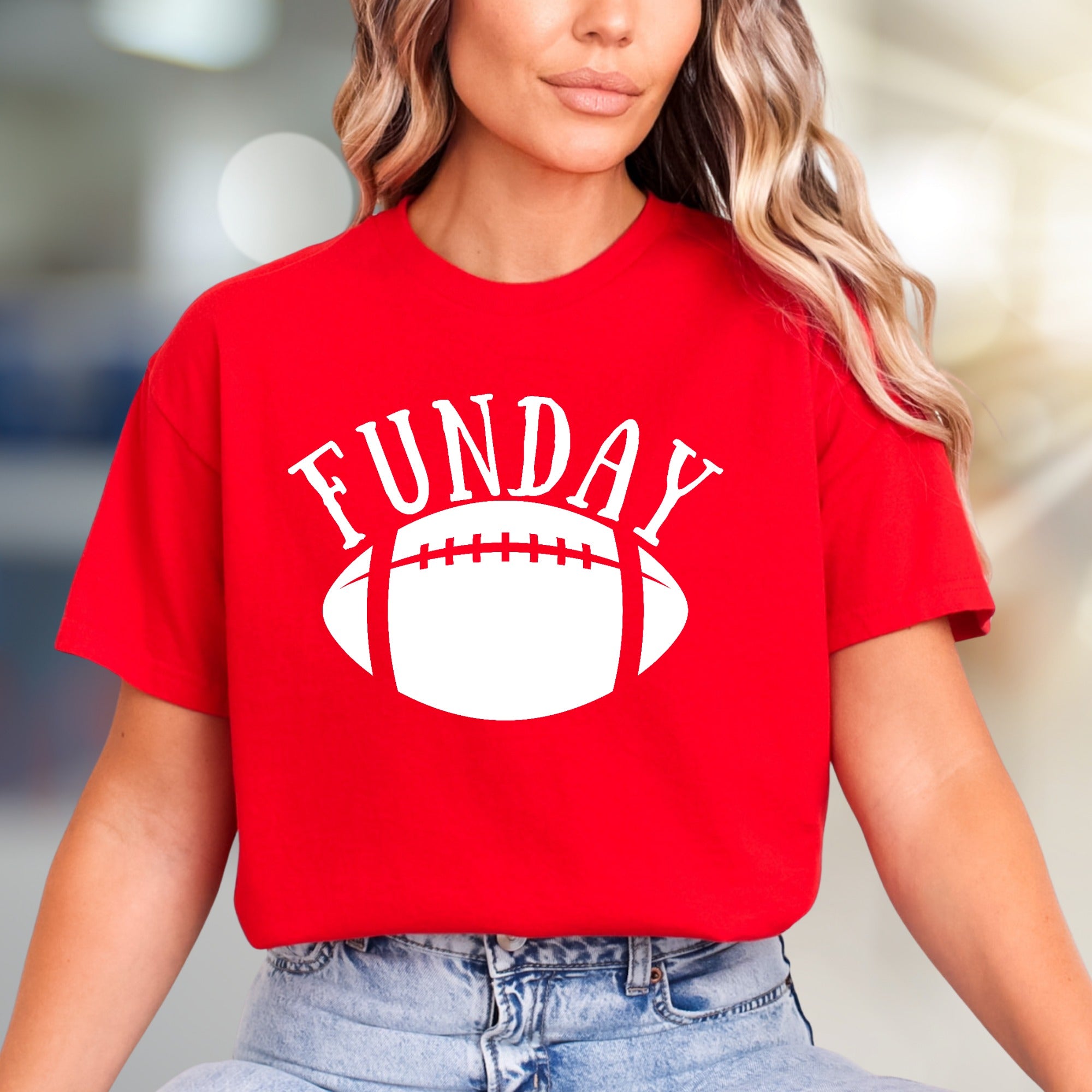 "FUNDAY" Football Graphic Tee, a Game Day Pick for Sports Fans