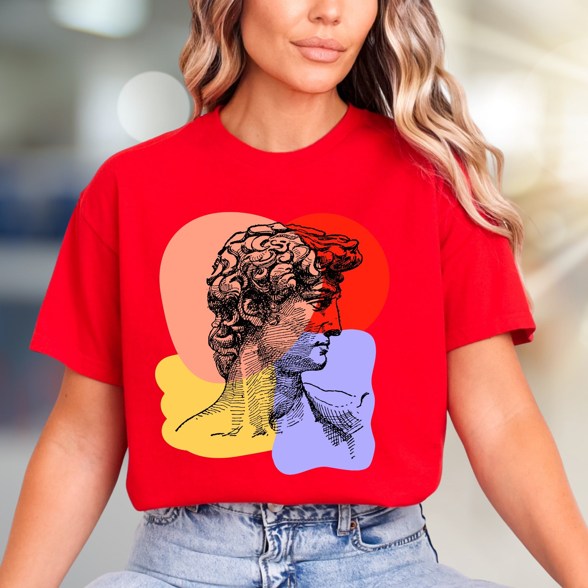 David Bust Abstract Graphic Tee, An Artful Statement for Creatives