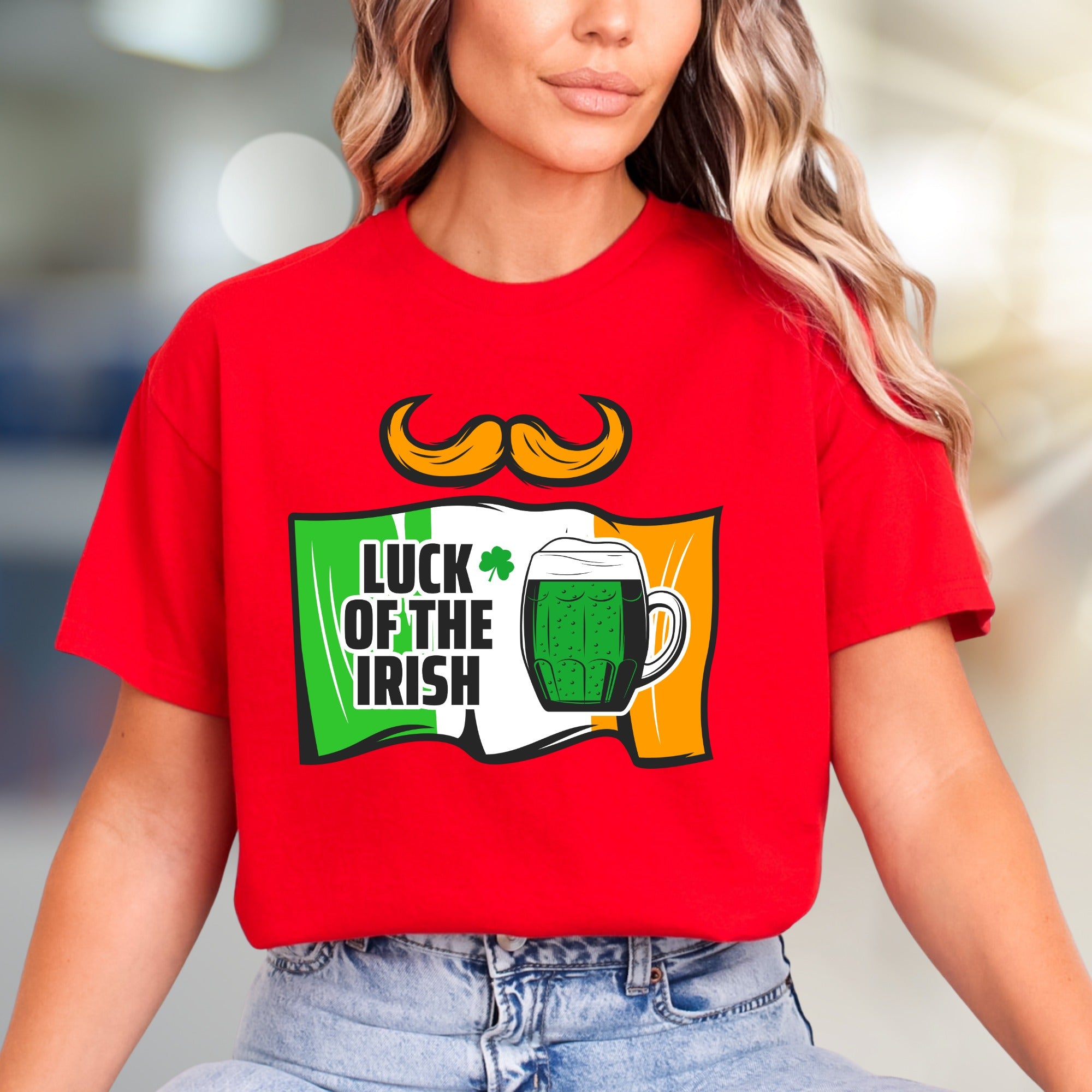 "Luck of the Irish" St. Patrick's Day Graphic Tee, a Festive Pick for Celebrants